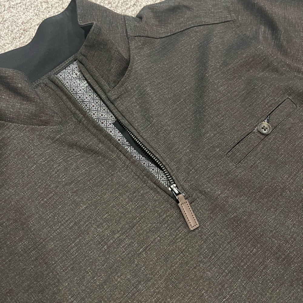 Age of Wisdom Dark Brown Quarter Zip Pullover